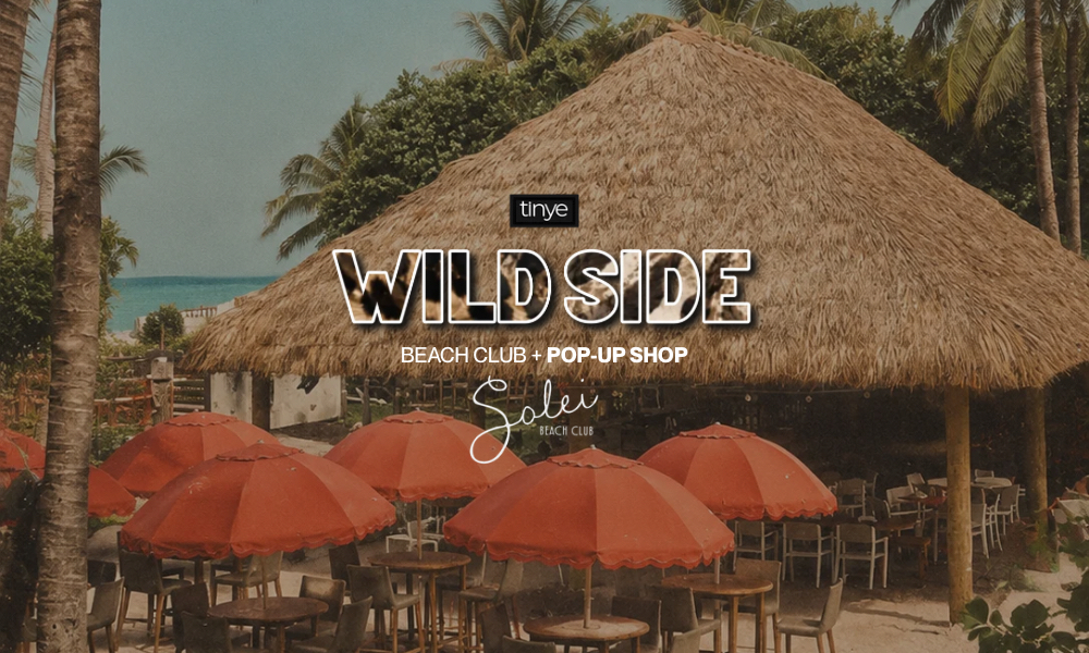 Tinye Swim WILD SIDE collection pop-up graphic