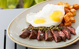 Steak & Eggs with Chimichurri